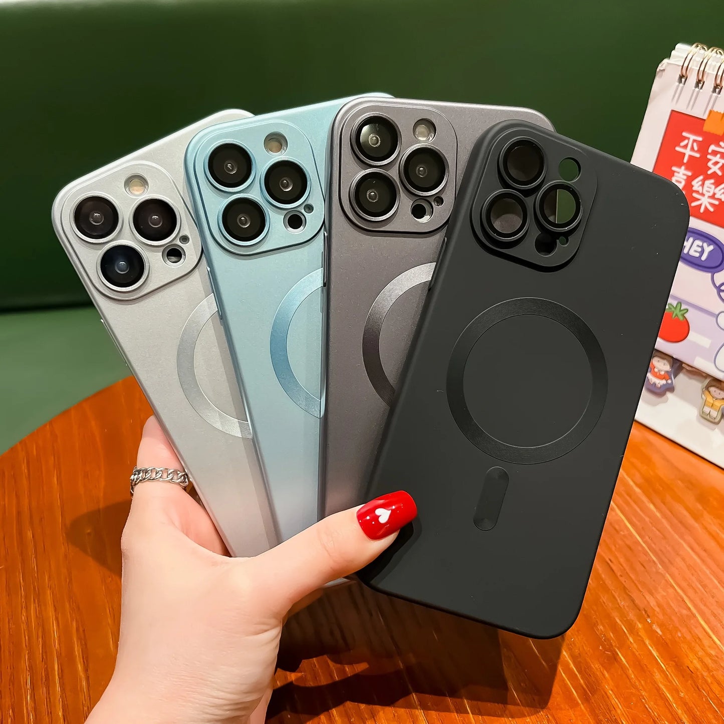 iPhone | Luxury For Magsafe Wireless Charging Case For iPhone With Lens Protector Matte Cover