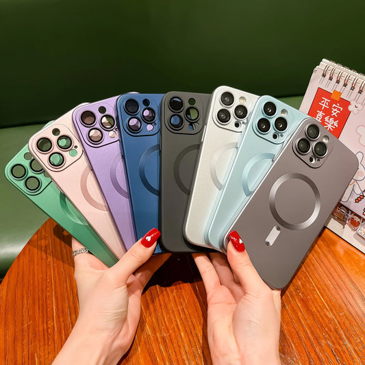 iPhone | Luxury For Magsafe Wireless Charging Case For iPhone With Lens Protector Matte Cover
