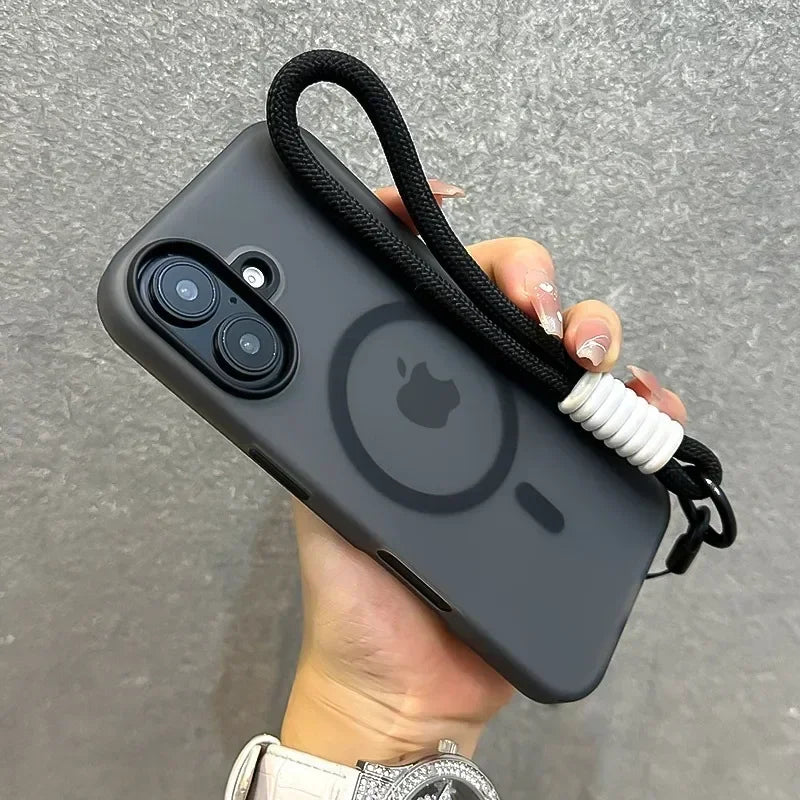 Lanyard MagSafe Case for iPhone 16 15 14 13 12 11 Pro Max Plus